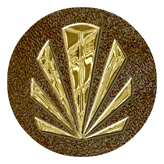 DAROUND 601 GD SH BR Gold Sunburst Shimmer Brown Background